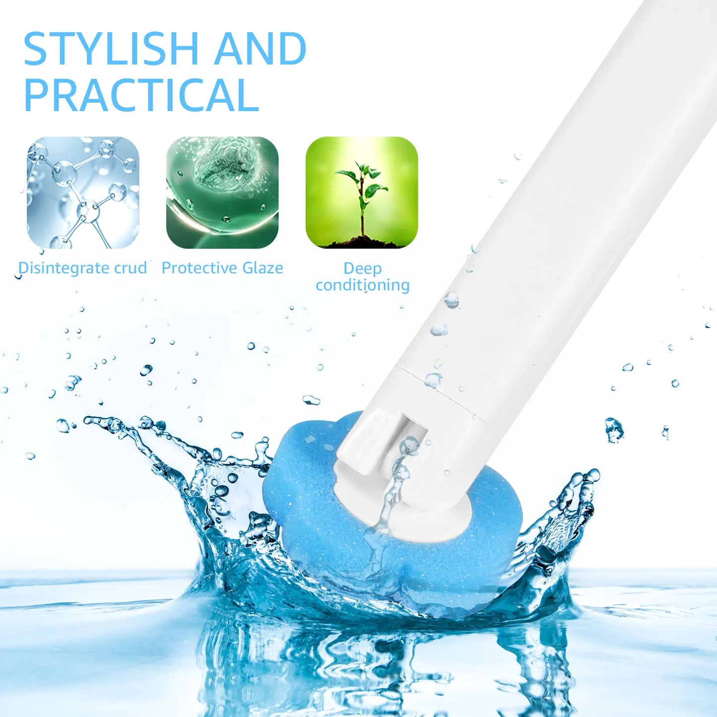 Disposable Toilet Brush Set with Holder & Refills
