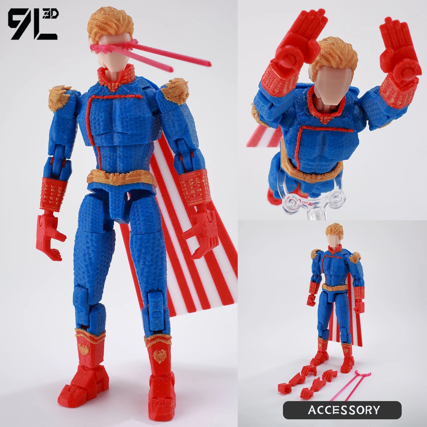 Invincible Boy Action Figure 14cm 3D Printed Multi Jointed Model