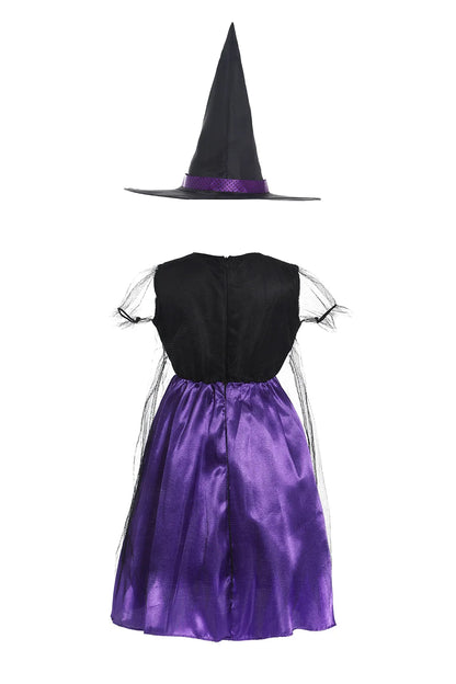 Kids Vampire Costume Gothic Halloween Dress with Accessories