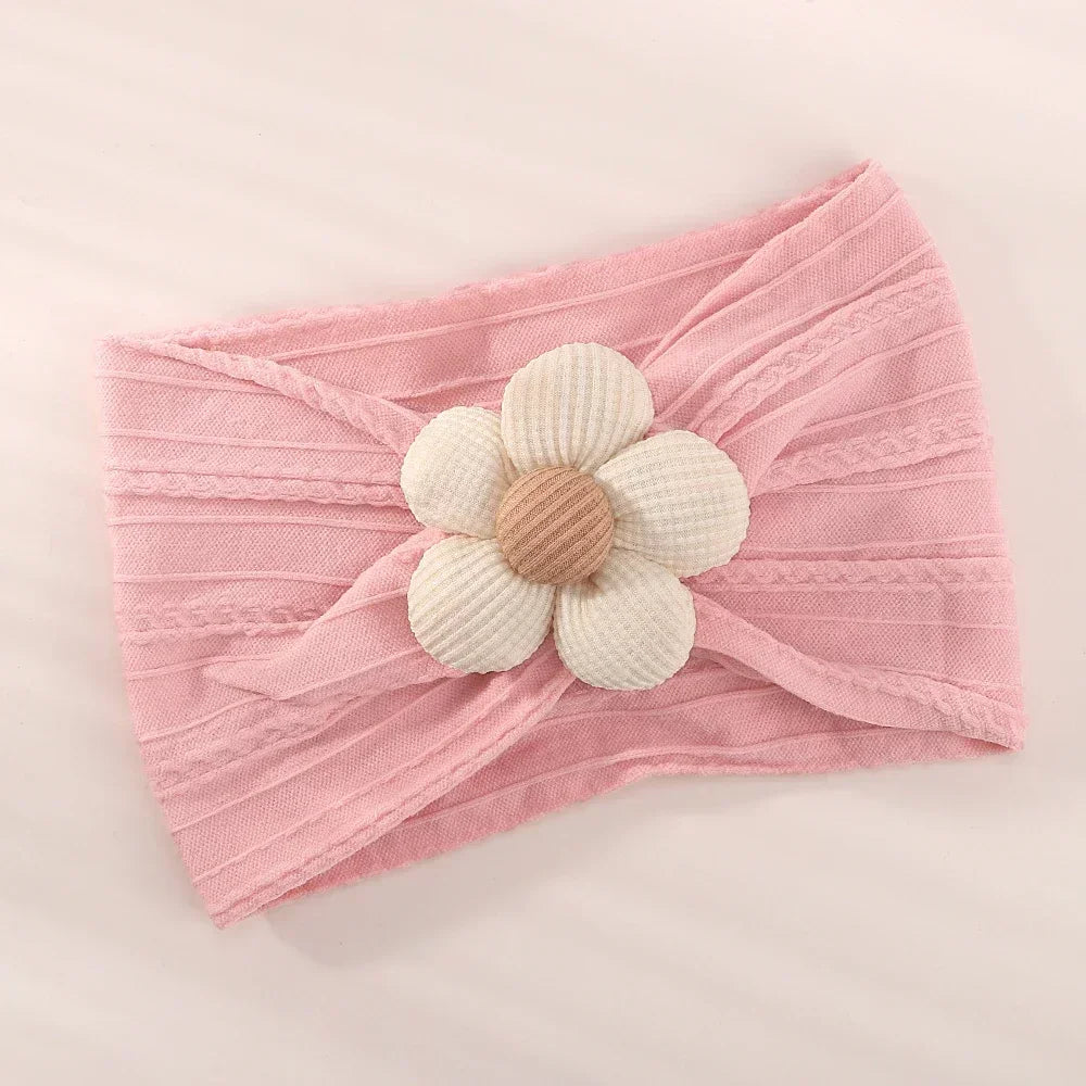 Baby Flower Headband Soft Nylon Newborn Hairband