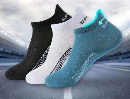 Men's Ankle Socks Breathable Cotton Sports Socks 5 Pairs