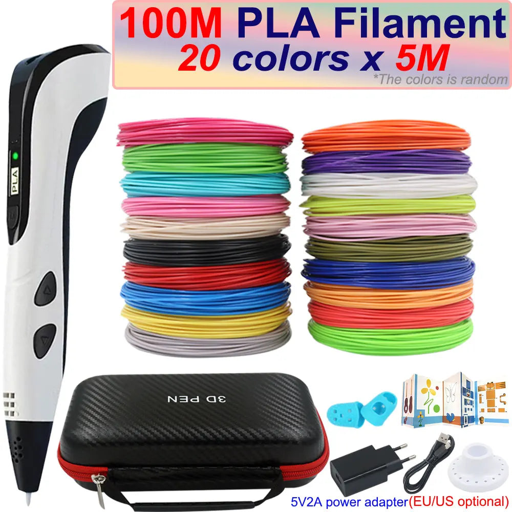 3D Printing Pen for Kids with LCD Screen & 200M PLA Filament