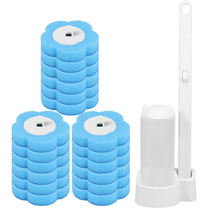 Disposable Toilet Brush Set with Holder & Refills
