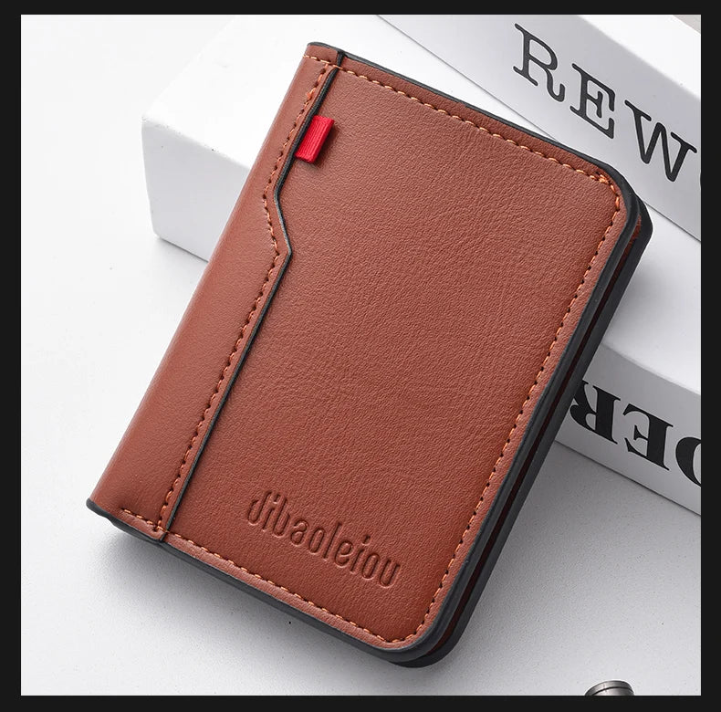 Men's Credit Card Wallet Ultra Thin PU Leather Mini Wallet