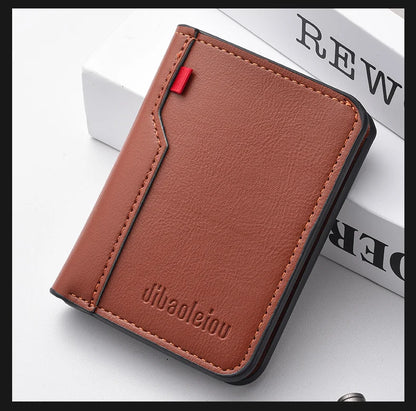 Men's Credit Card Wallet Ultra Thin PU Leather Mini Wallet