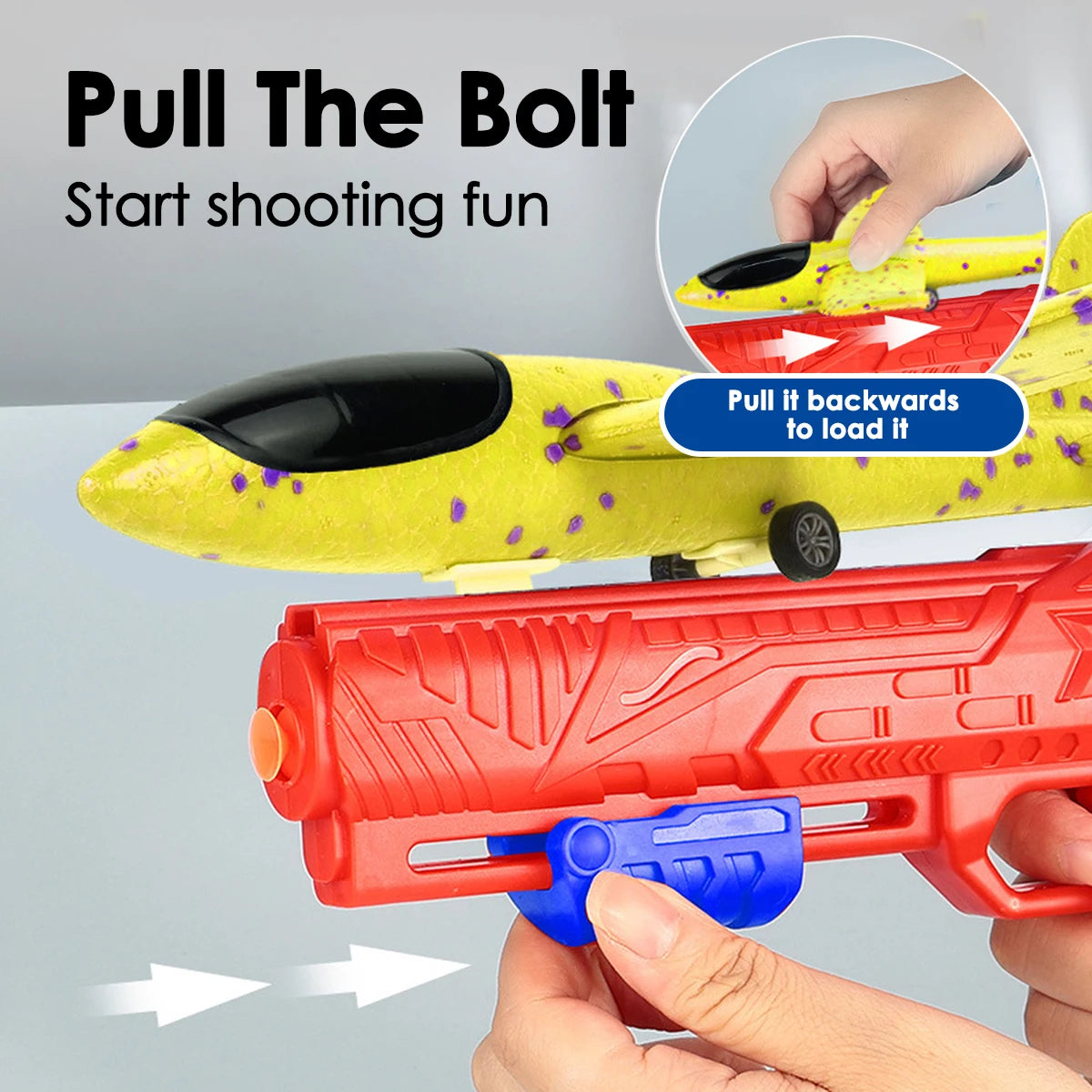 Foam Aircraft Launcher Toy Kids Catapult Glider Plane