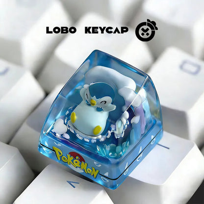 A playful handmade-style keyboard accessory for customizing your desk setup with a cute character-inspired design.