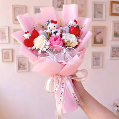 Hello Kitty Kulomi Melody With Artificial Flower Creative Bouquet