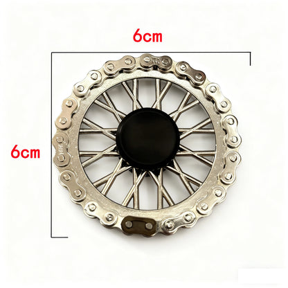Metal Fidget Spinner – Gear & Bike Chain Fingertip Spinner