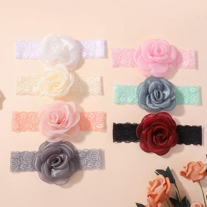 Baby Flower Headband Soft Nylon Newborn Hairband