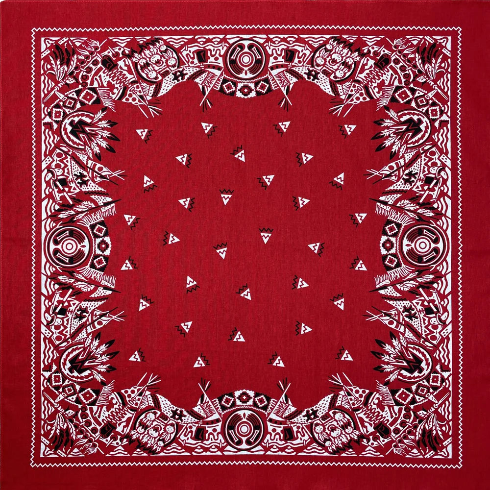 Oversized Paisley Bandana 70cm Cotton Hip Hop Head Scarf