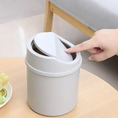 Mini Desktop Trash Can – Small Desk Bin with Flip Lid for Home & Office