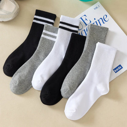 Crew Socks Breathable Mid Tube Sports Socks 3-6 Pairs
