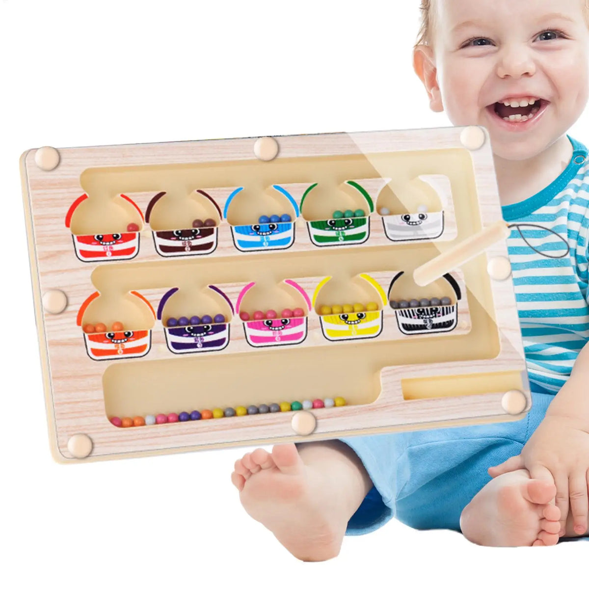 A hands-on activity board designed for learning, focus, and fine motor practice.
