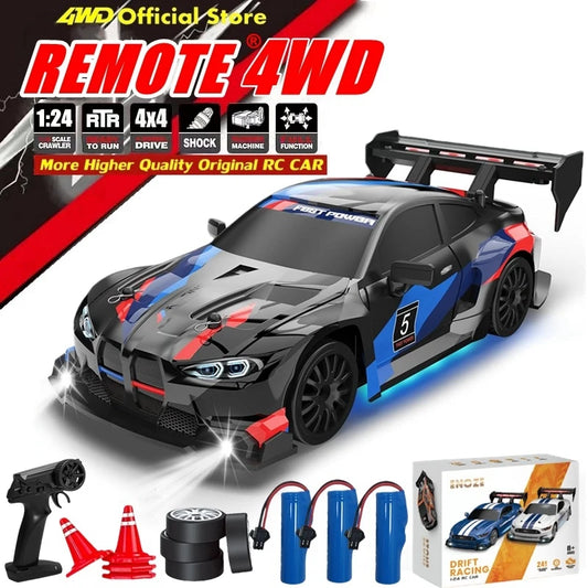 1:24 4WD RC Drift Racing Car with LED Lights – High Speed Remote Control Car