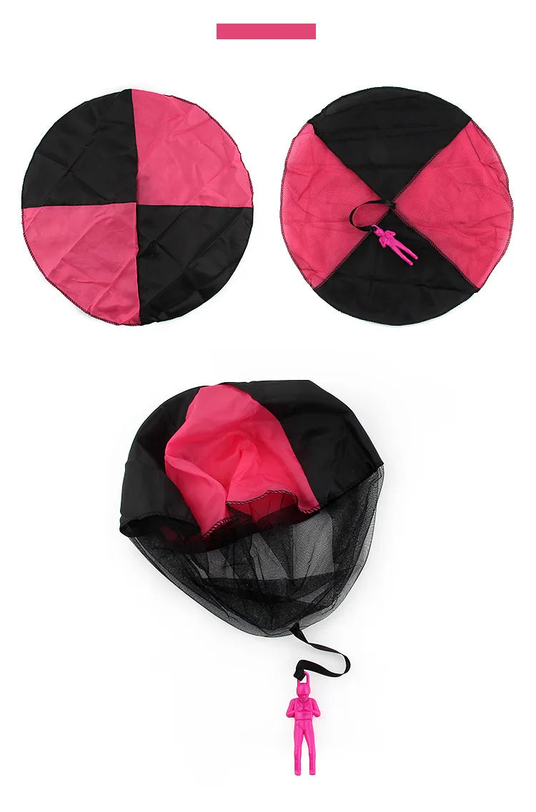 Toy Parachute with Mini Soldier Outdoor Throwing Game
