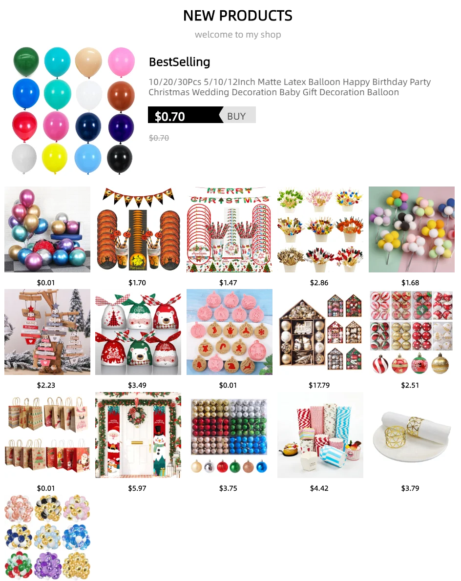 Matte Latex Balloons 10/20/30 Pack Party Decoration Balloons