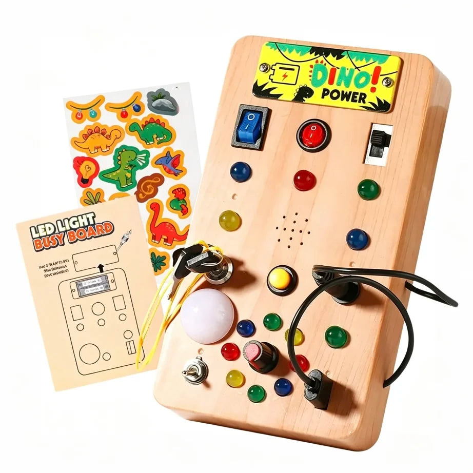 LED Busy Board, Light Switch Sensory Toy for Kids