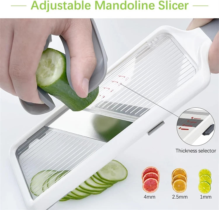 Adjustable Stainless Steel Mandoline Vegetable Slicer