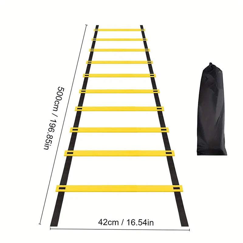 A portable training tool for footwork, coordination, balance, and speed drills.