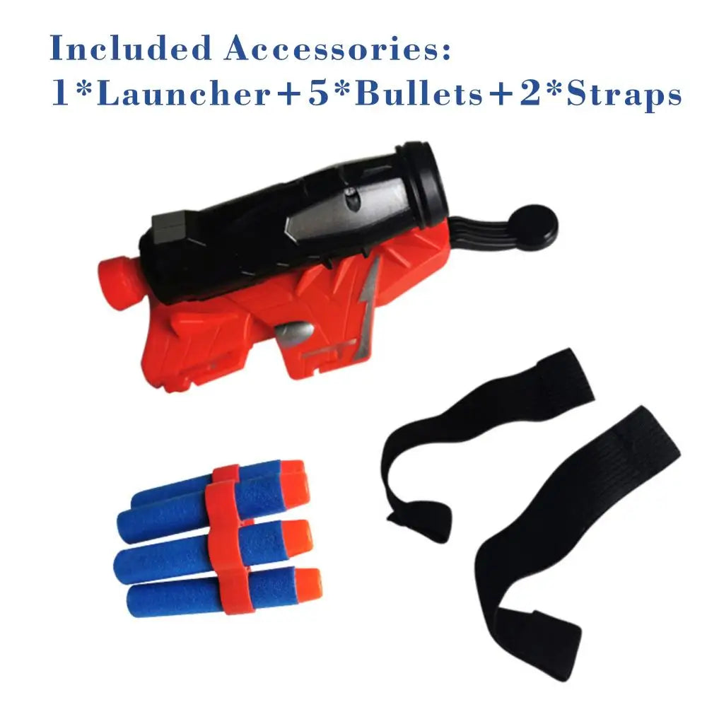 Spider Web Shooter Toy Glove Set with Foam Web Launcher