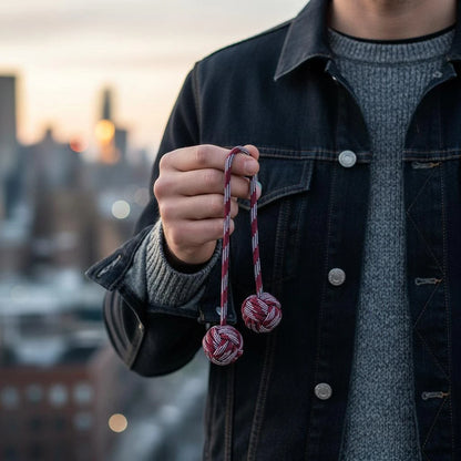 Handwoven Begleri EDC Fidget Toy, Anti-Anxiety Stress Relief, Finger Dexterity & Focus Training Tool, Keychain Skill Toy