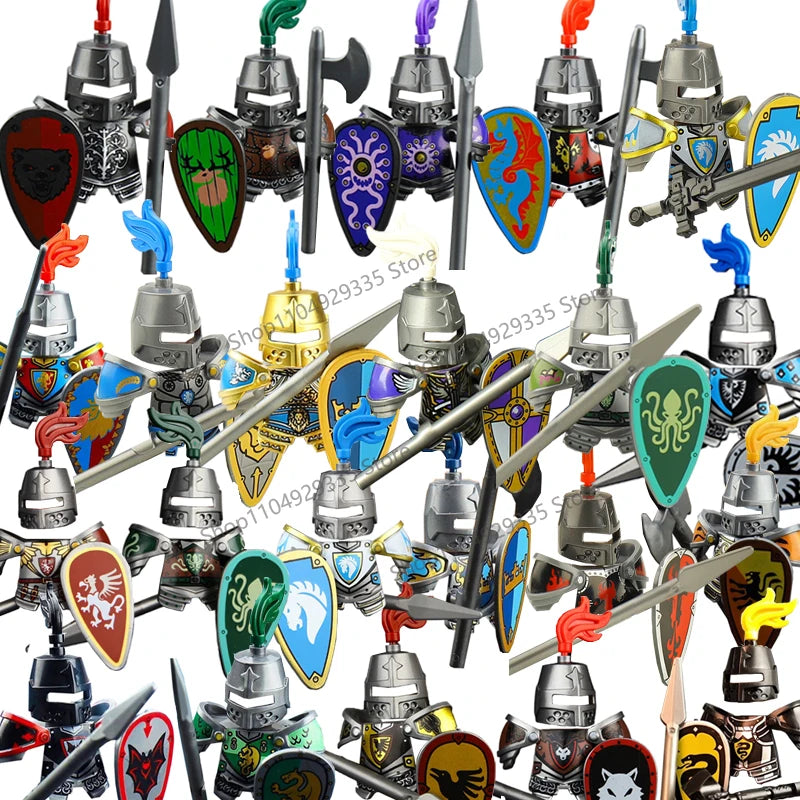 Medieval Military Soldiers Figures – MOC Castle Building Blocks