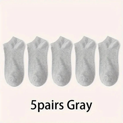 Ankle Socks 5 Pack Breathable Low Cut Unisex Socks