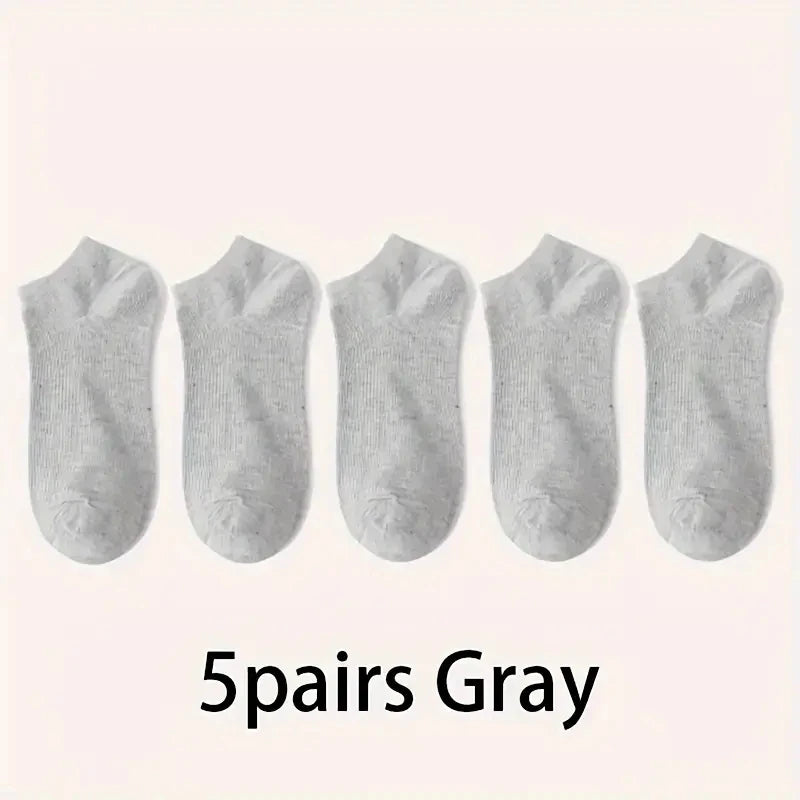 Ankle Socks 5 Pack Breathable Low Cut Unisex Socks