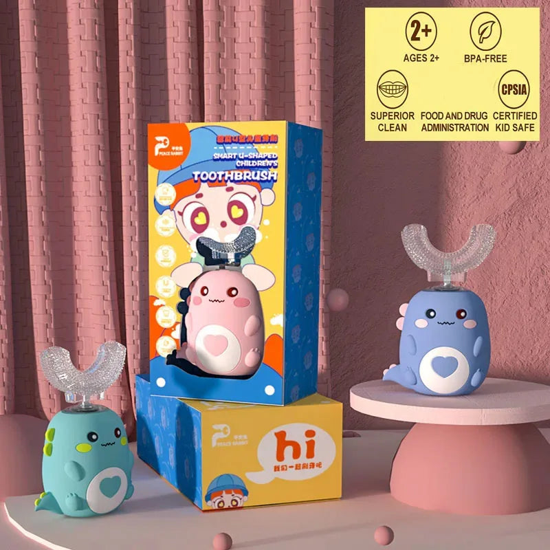 Kids U-Shaped Electric Toothbrush Rechargeable Sonic Brush