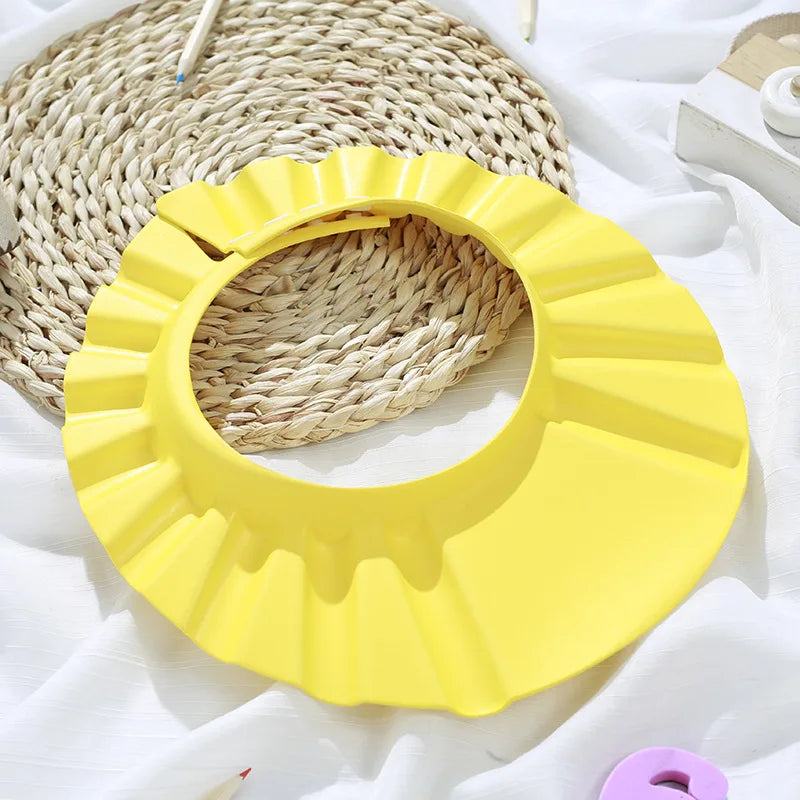 Baby Shower Cap Adjustable Hair Wash Hat for Kids Bath Time