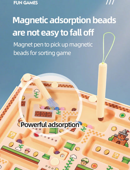 Magnetic Maze Rolling Ball Logic Toy for Kids