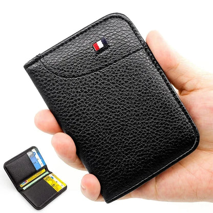 Slim Card Wallet PU Leather Mini Credit Card Holder