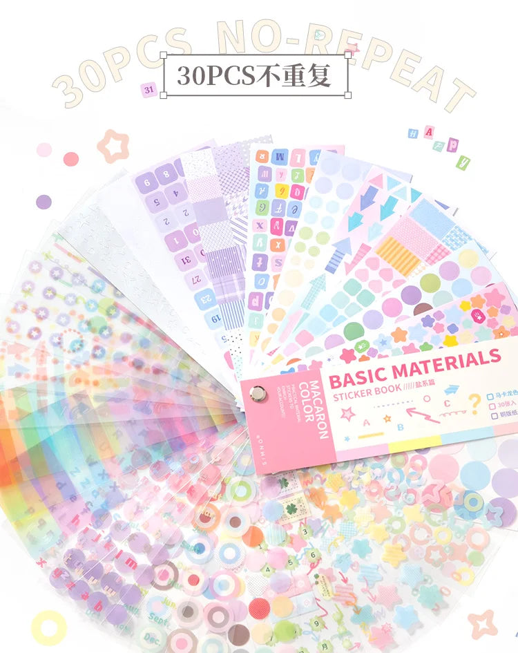 Cartoon Sticker Book Aesthetic Scrapbooking Sticker Pack