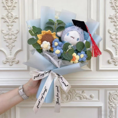 Cartoon Graduation Plush Bouquet Soft Stuffed Doll Gift