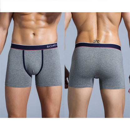 Men's Cotton Boxer Shorts 4PCS Soft Stretch Underwear Set