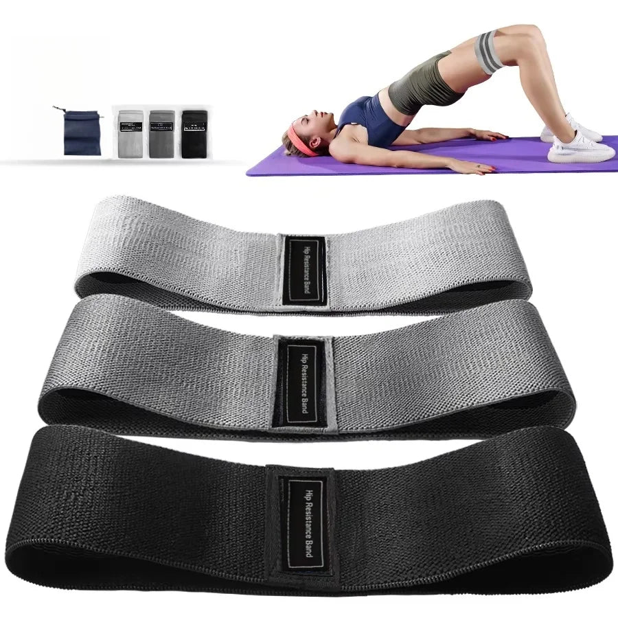 A simple resistance band set for lower-body workouts, squats, stretching, and home or gym training.