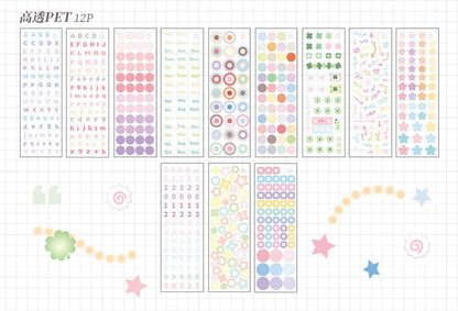 Cartoon Sticker Book Aesthetic Scrapbooking Sticker Pack