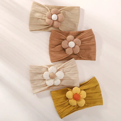 Baby Flower Headband Soft Nylon Newborn Hairband