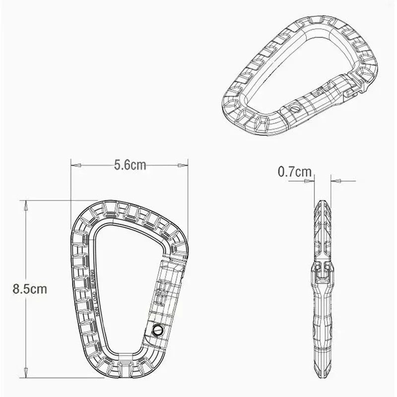 Tactical Carabiner Clip D Ring Backpack Utility Hook