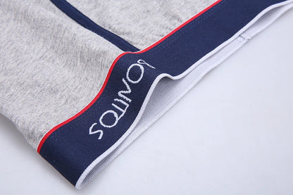 Men's Cotton Boxer Shorts 4PCS Soft Stretch Underwear Set