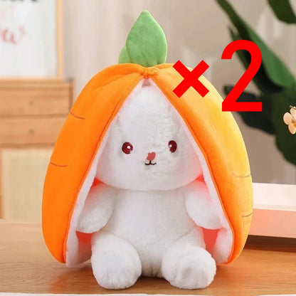 Rabbit Plush Toy – Strawberry Carrot Bunny Plush Doll 25cm