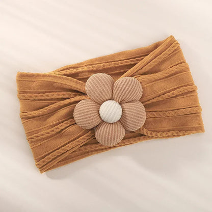 Baby Flower Headband Soft Nylon Newborn Hairband