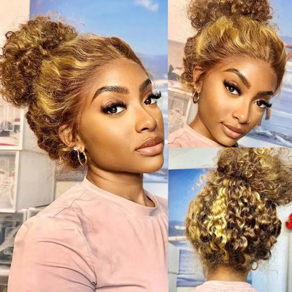 Ombre Honey Blonde Deep Wave Wig 13x4 HD Lace