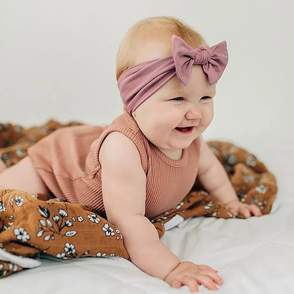 Baby Flower Headband Soft Nylon Newborn Hairband