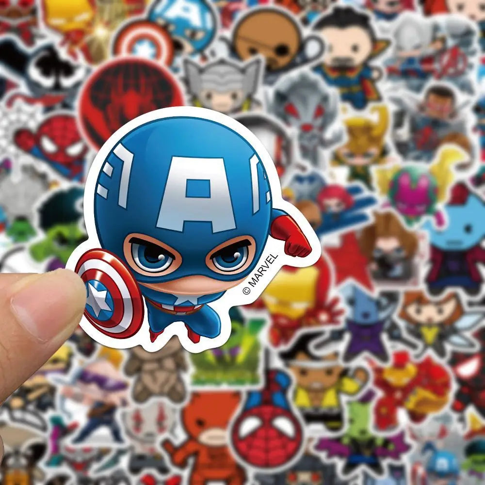 50PCS Cartoon Waterproof Stickers for Laptop Helmet & Skateboard