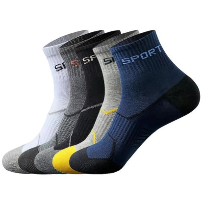 Men's Bamboo Fiber Socks Breathable Crew Sports Socks