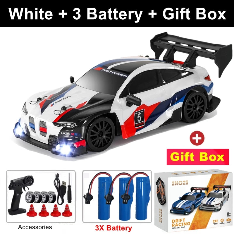 1:24 4WD RC Drift Racing Car with LED Lights – High Speed Remote Control Car