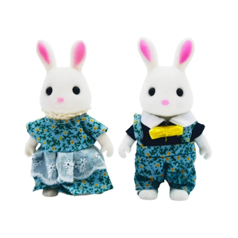 Forest Animal Dollhouse Accessories Mini Animal Family Set