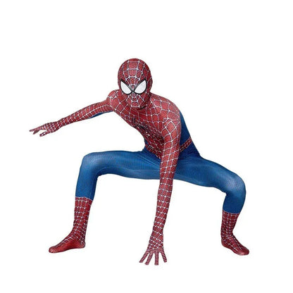 Kids Spider Superhero Costume with Mask Halloween Jumpsuit